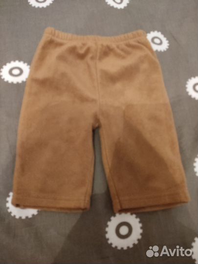 Штанишки флисовые 0-3 мес