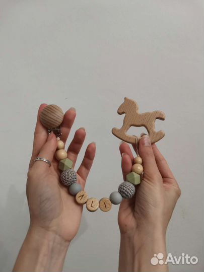 Держатель для соски, Любое имя, Грызунок