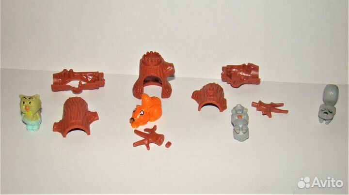 Детали киндер - дерево, ежики в домиках, др