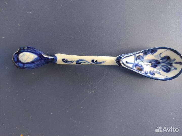 Подстаканник с ложкой гжель. Дрезгунов