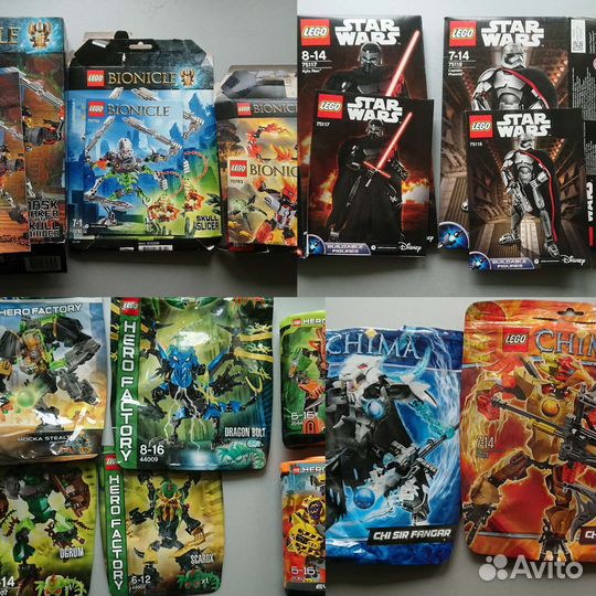 Коробки и инструкции lego Bionicle Star Wars Chima