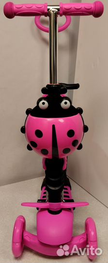 Самокат трехколесный 3 в 1 rush action 979C-2 pink