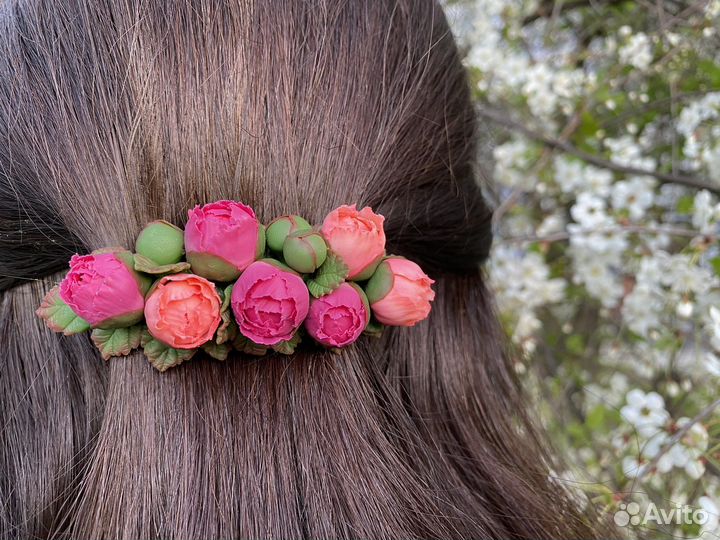 Заколка для волос ручная работа