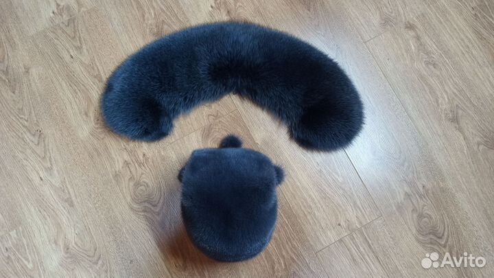 Шапка норковая с воротником