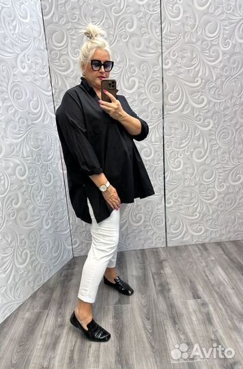 Креативная рубашка оверсайз