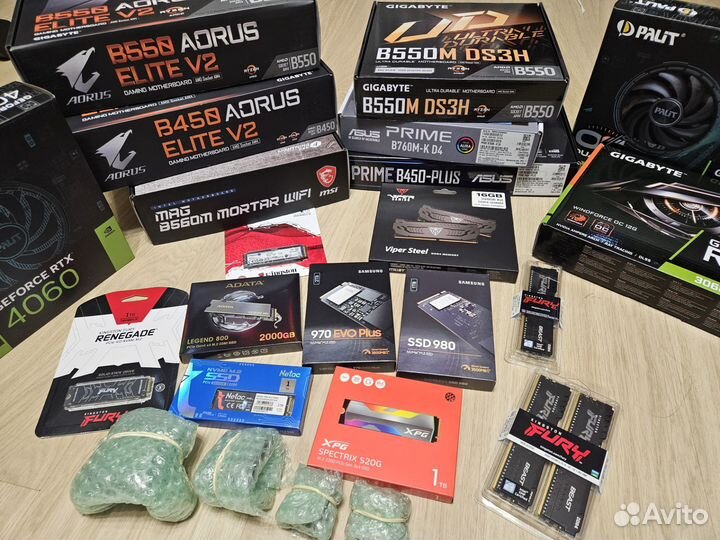 Комплектующие для сборки пк AMD, Intel