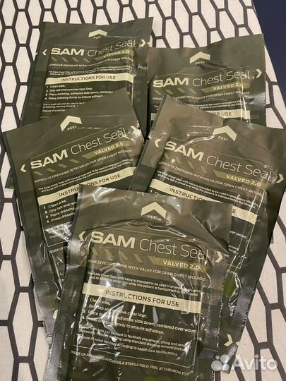 Пластырь с односторонним клапаном Sam Chest Seal