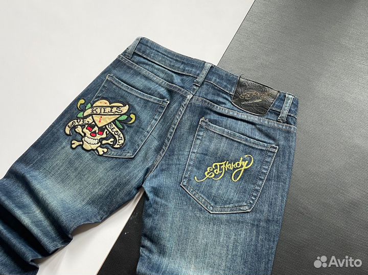 Джинсы Ed Hardy y2k оригинал