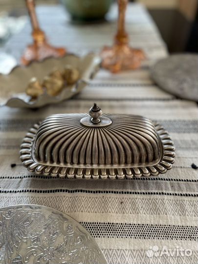 Масленка винтаж серебрение