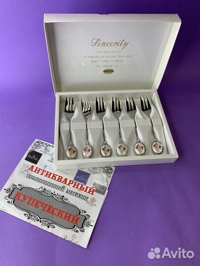 Набор ложки вилки ножи 24 пр мельхиор серебрение