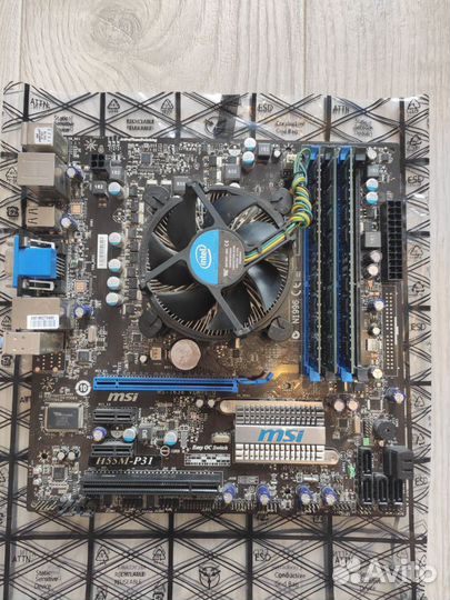 Комплект MSI H55M-P31+Intel Core i3 540 + 6gb DDR3