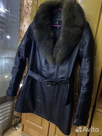 Женская кожаная дубленка