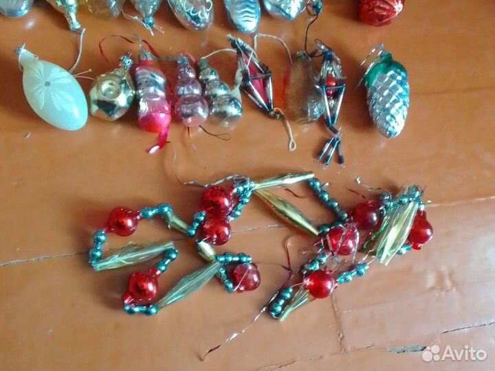 Елочные игрушки СССР одним лотом 50 шт