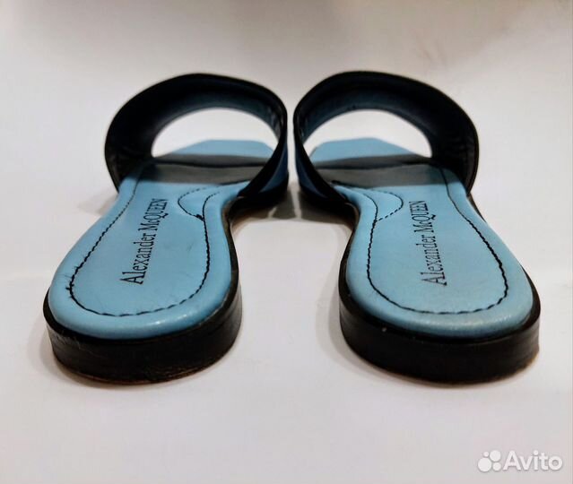 Alexander McQueen Кожаные Шлёпанцы