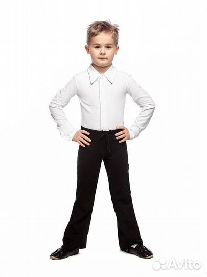 Б 4.03 Брюки гимнастические детск.черный (158-84-6