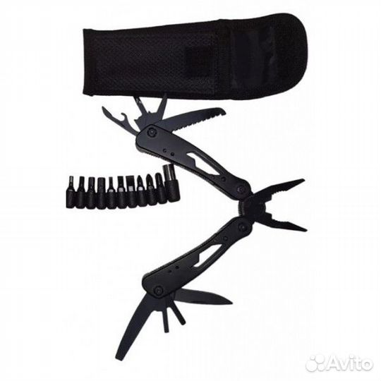 Мультитул с отвертками черный Black Steel