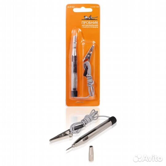Пробник автомобильный с лампой и проводом металл 6