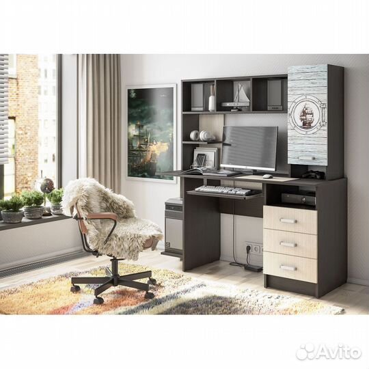 Компьютерный - письменный стол с фотопечатью
