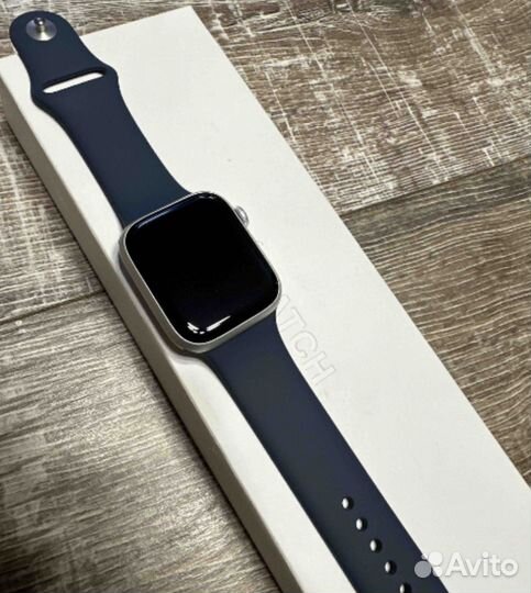 Apple watch S9 45mm silver/Blue M/L