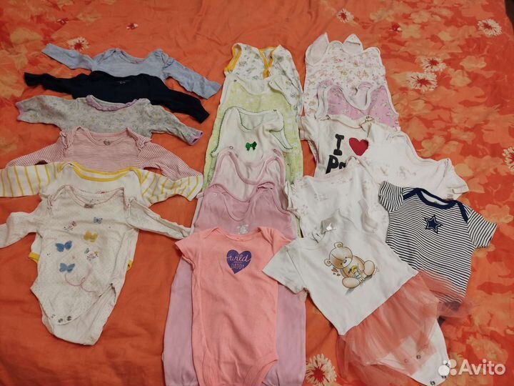 Вещи пакетом на девочку от 0 до 9 месяцев