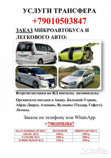 Трансфер микроавтобус