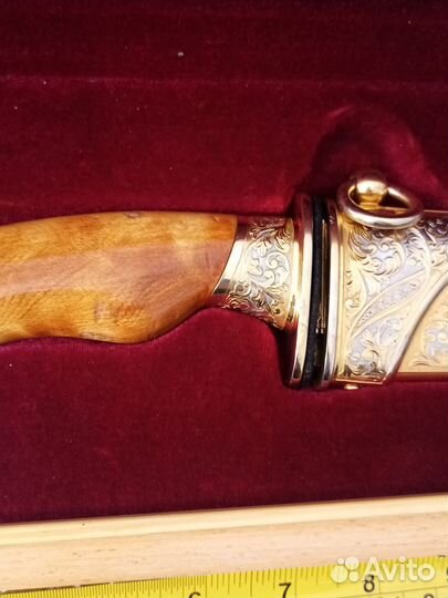 Нож Орёл. Златоуст. Ручная работа. Золото