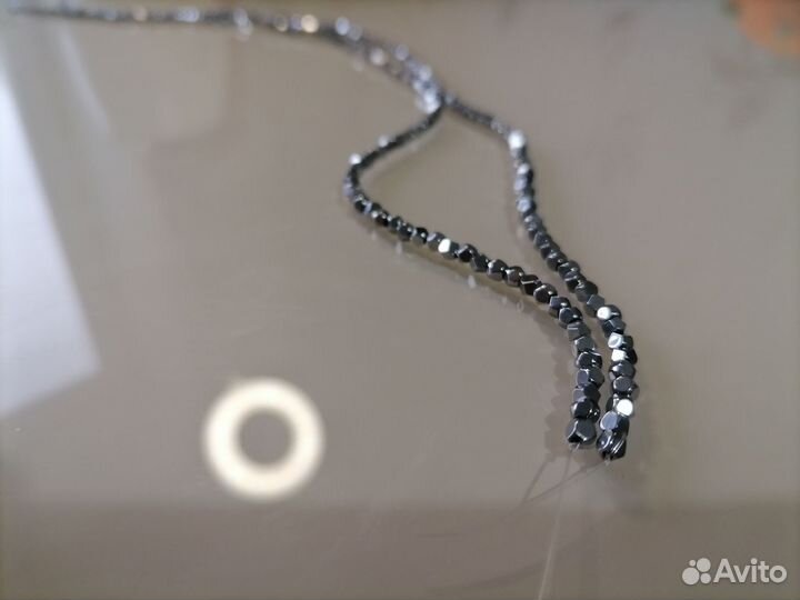 Камень Гематит бусы