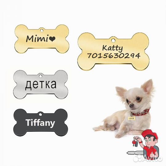 Лазерная гравировка адресник для собаки
