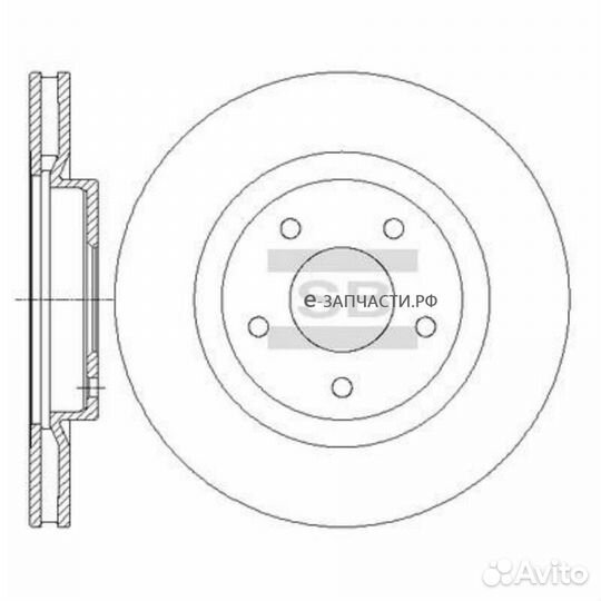 Sangsin brake SD4240 Диск торм. пер. вент.296x26 5