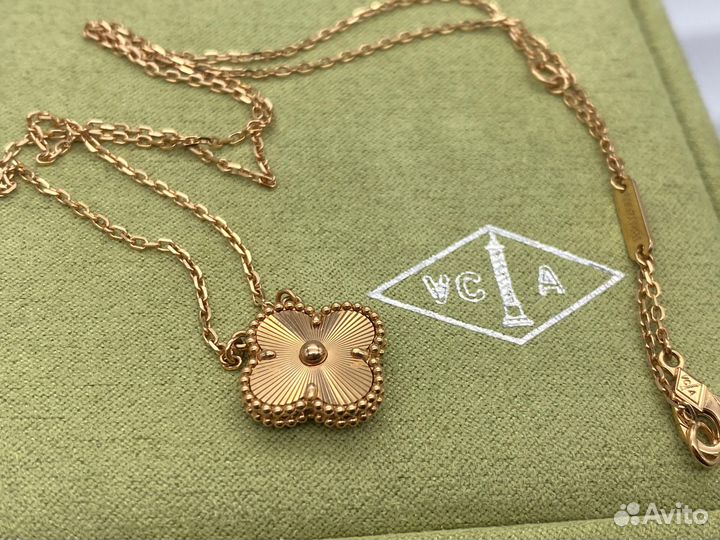 Кулон Van Cleef 1 мотив rose gold