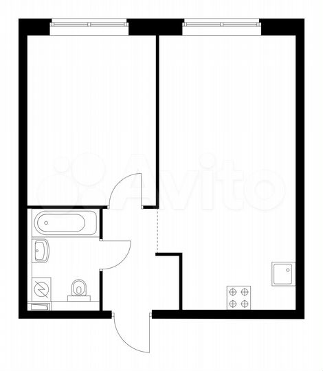1-к. квартира, 44,1 м², 6/21 эт.