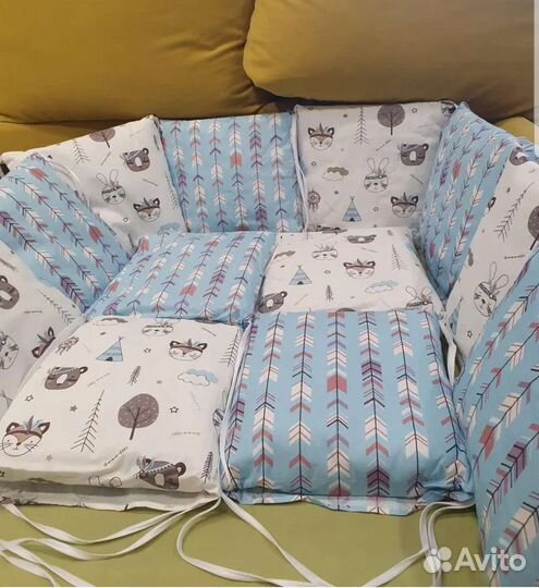 Бортики в детскую кроватку 10 штук