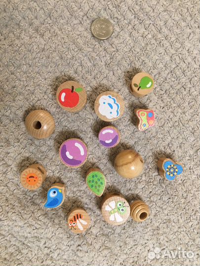 Игрушки для малышей, бусы деревянные