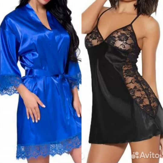 Халат и пеньюар, комплект