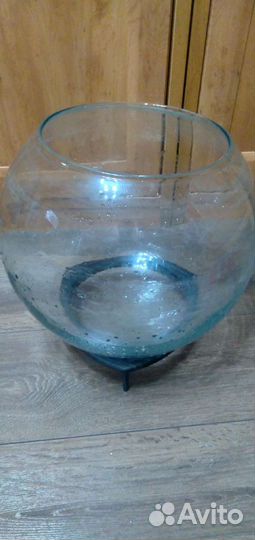 Аквариум круглый 18л с подставкой/ваза флорариум