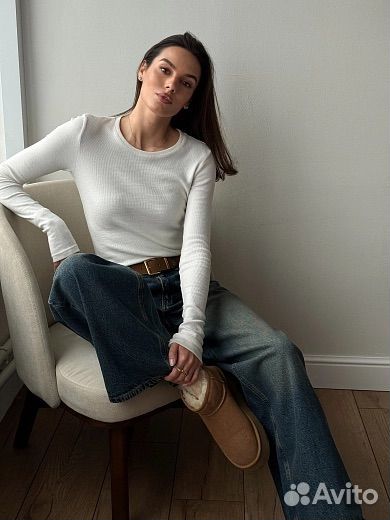 Джинсы wide leg matu