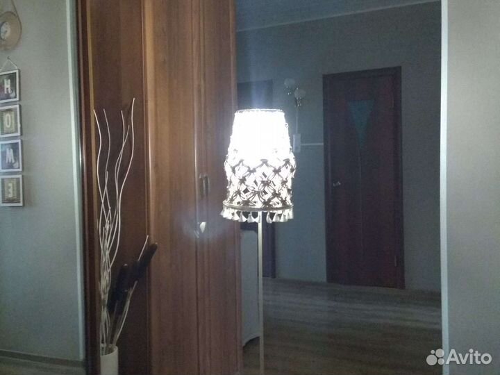 Торшер с абажуром-макраме из хлопкового шнура