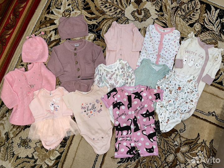 Вещи пакетом на девочку р.56-62