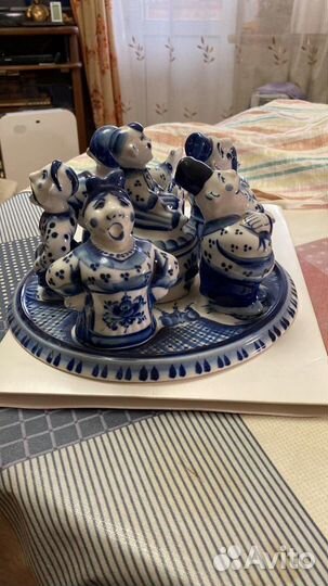 Казачий хор статуэтка гжель