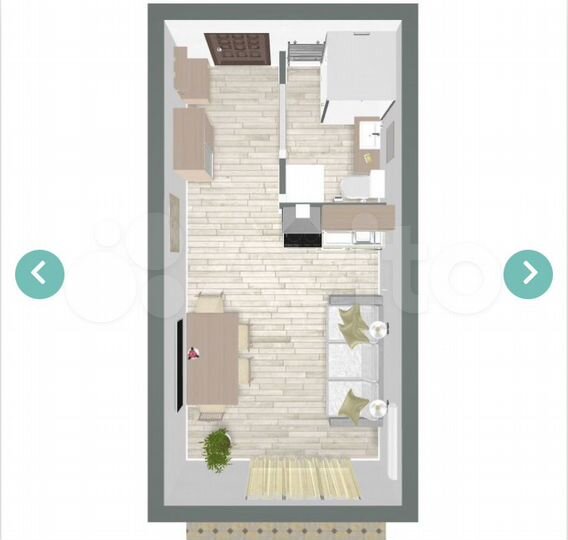 Апартаменты-студия, 24,3 м², 1/8 эт.