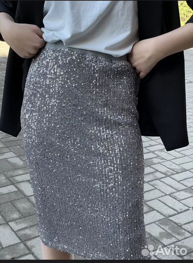 Юбка с паетками 42/44