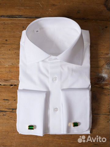 Белая рубашка с большим воротником под запонки 58 объявление продам