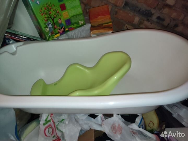 Ванночка для купания+горка+стульчик для купания