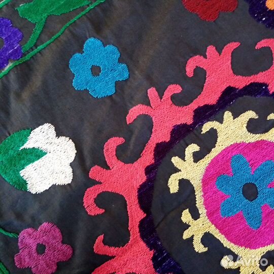 Узбекское винтажное Сюзане. Панно, покрывало. 029