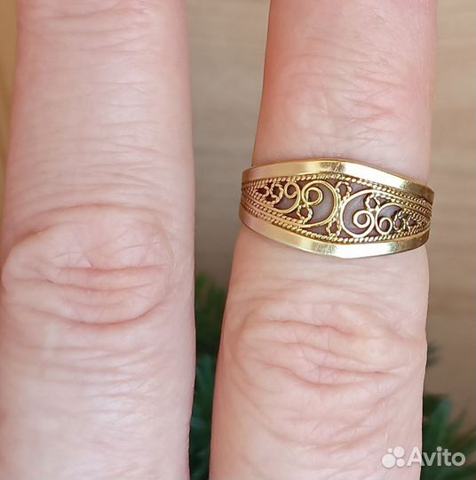 Серебряное кольцо-филигрань 925 пробы СССР