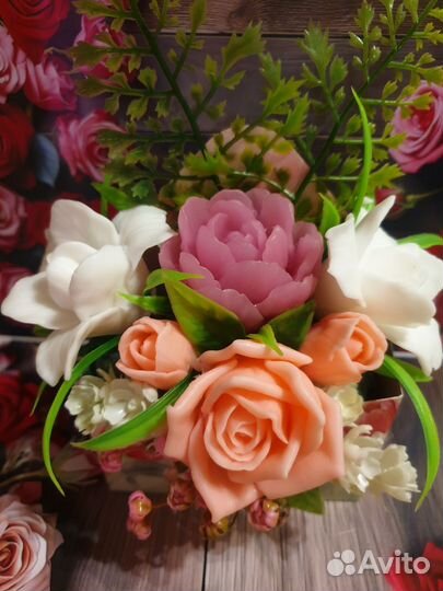 Букет из мыла на 8 марта