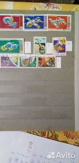 Почтовые марки. Космос