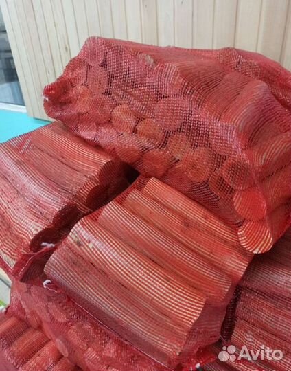 Дрова берёзовые сухие в сетках