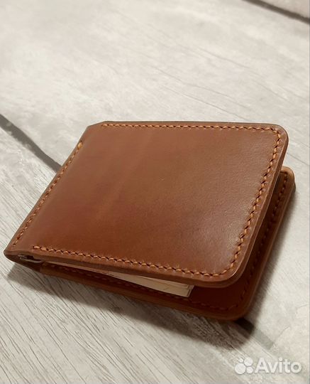 Зажим для денег натуральная кожа