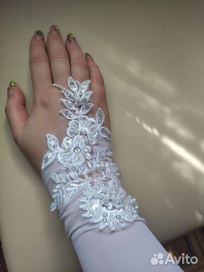 Перчатки свадебные